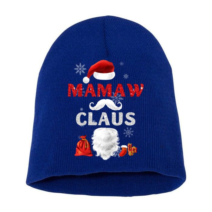 Mamaw Claus Matching Family Christmas Santa Gift Short Acrylic Beanie