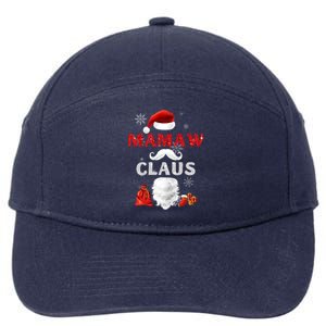 Mamaw Claus Matching Family Christmas Santa Gift 7-Panel Snapback Hat