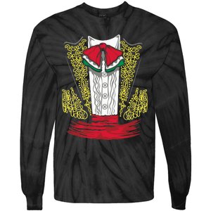 Mariachi Charro Mexican Costume For Dia De Los Muertos Tie-Dye Long Sleeve Shirt