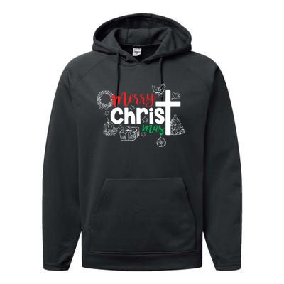 Merry Christ Mas Funny Jesus Christian Gift Religious Performance Fleece Hoodie