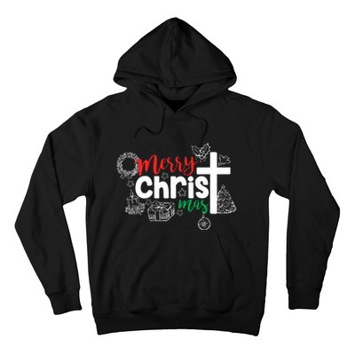 Merry Christ Mas Funny Jesus Christian Gift Religious Hoodie