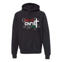 Merry Christ Mas Funny Jesus Christian Gift Religious Premium Hoodie