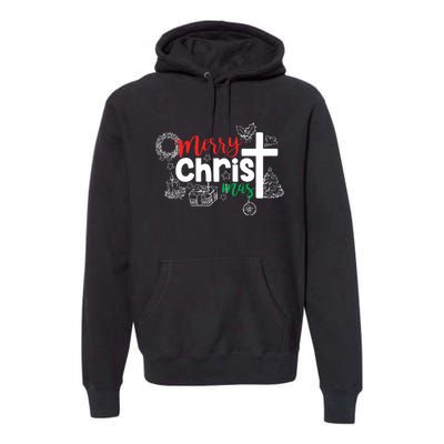 Merry Christ Mas Funny Jesus Christian Gift Religious Premium Hoodie