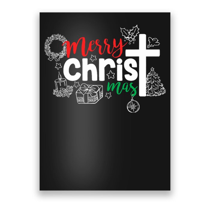 Merry Christ Mas Funny Jesus Christian Gift Religious Poster