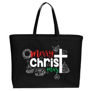 Merry Christ Mas Funny Jesus Christian Gift Religious Cotton Canvas Jumbo Tote