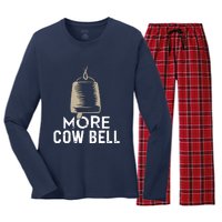 More Cowbell Women's Long Sleeve Flannel Pajama Set 