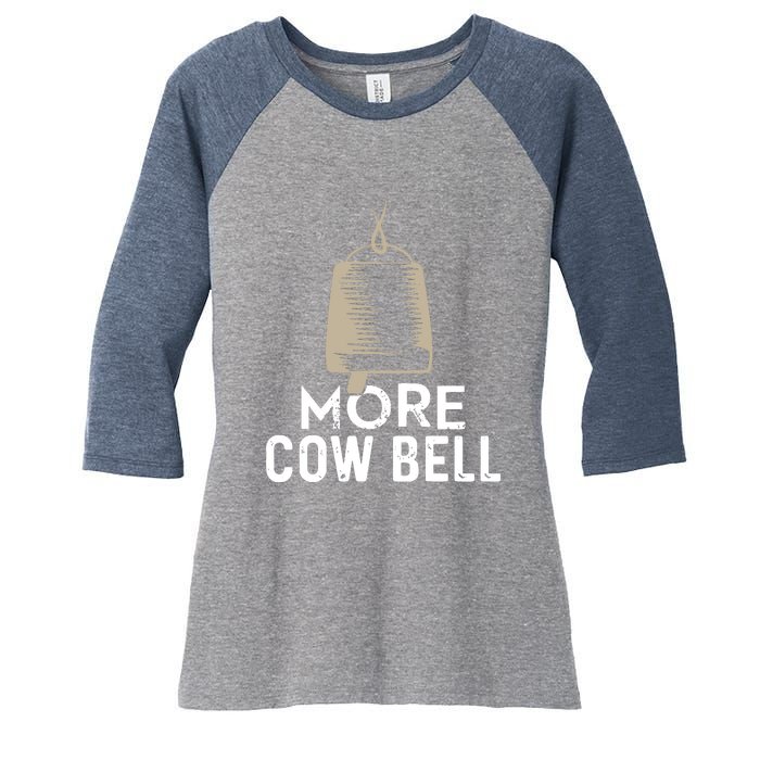 More Cowbell Women's Tri-Blend 3/4-Sleeve Raglan Shirt