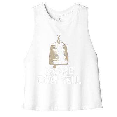 More Cowbell Women's Racerback Cropped Tank