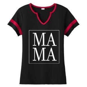 Mama Cute Mother's Day Gift Ladies Halftime Notch Neck Tee