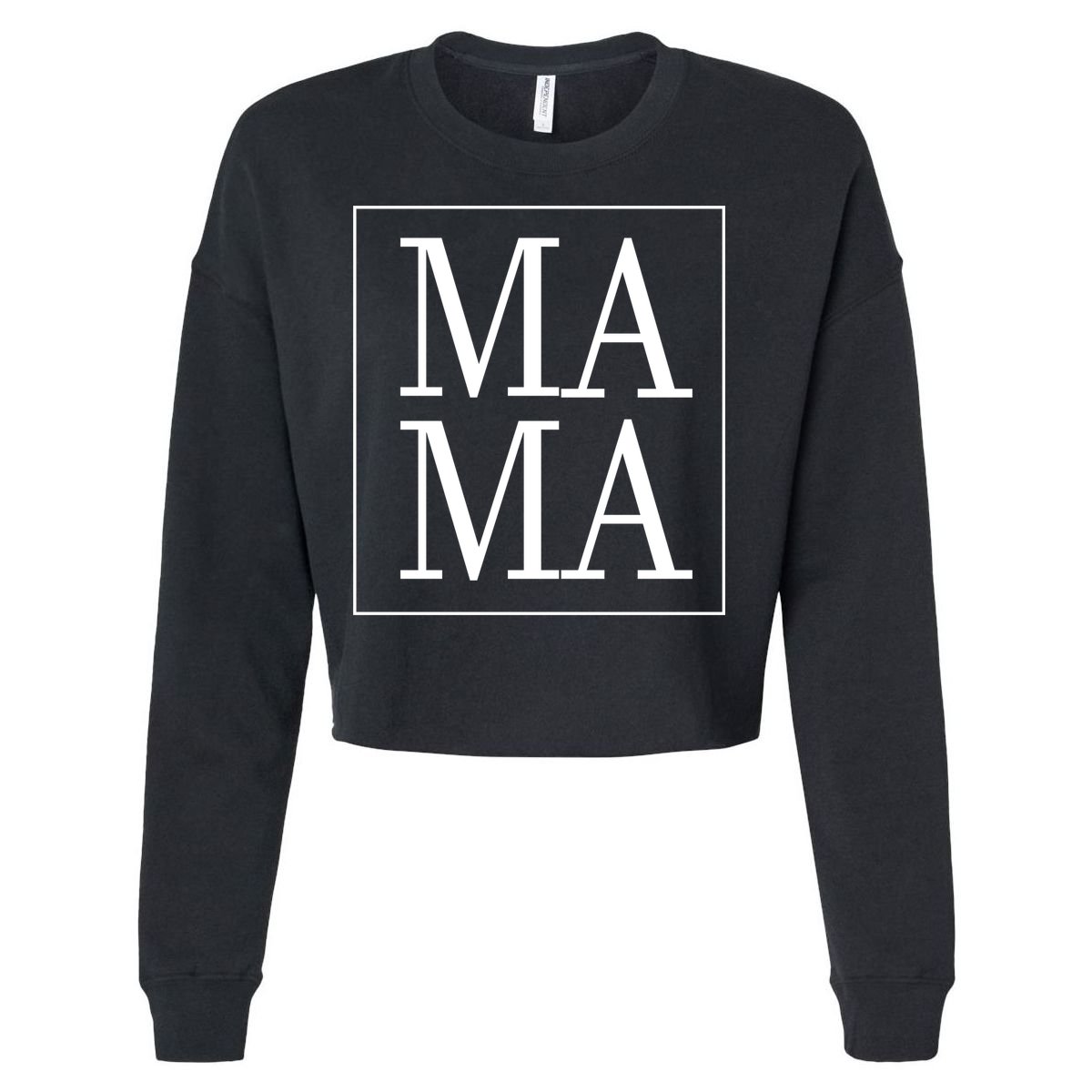 Mama Cute Mother's Day Gift Cropped Pullover Crew
