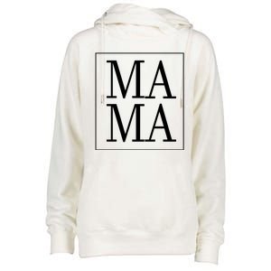 Mama Cute Mother's Day Gift Womens Funnel Neck Pullover Hood