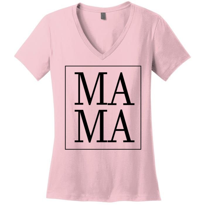 Mama Cute Mother's Day Gift Women's V-Neck T-Shirt