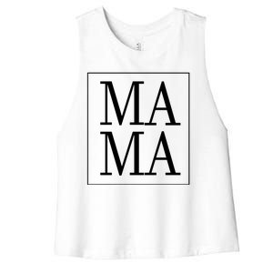 Mama Cute Mother's Day Gift Women's Racerback Cropped Tank