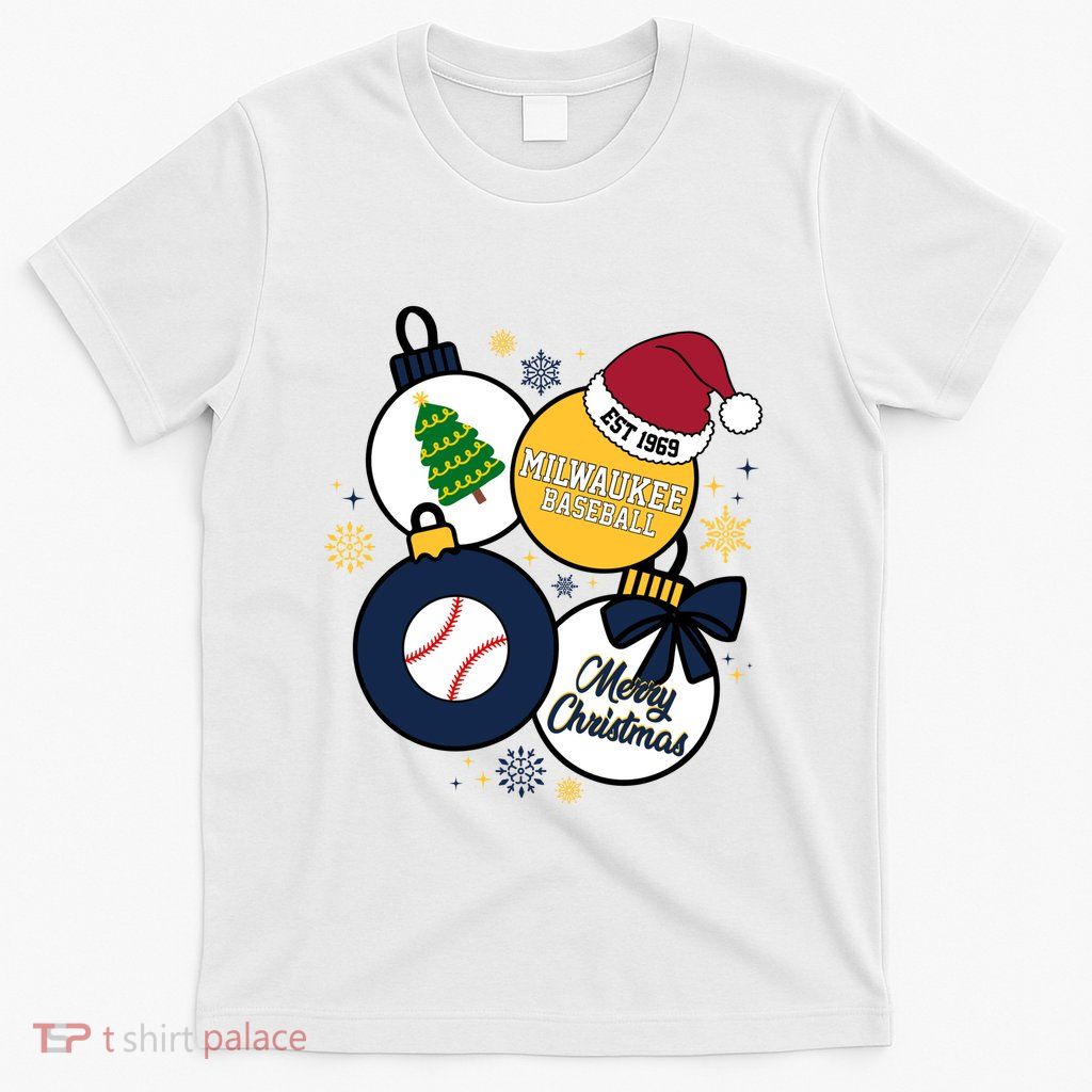 Merry Christmas Milwaukee Baseball Est 1969 T-Shirt