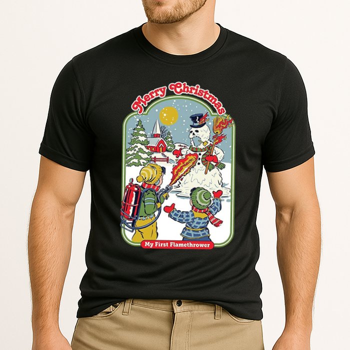 Merry Christmas My First Flamethrower Performance Shirt