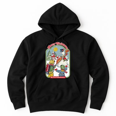 Merry Christmas My First Flamethrower Hoodie
