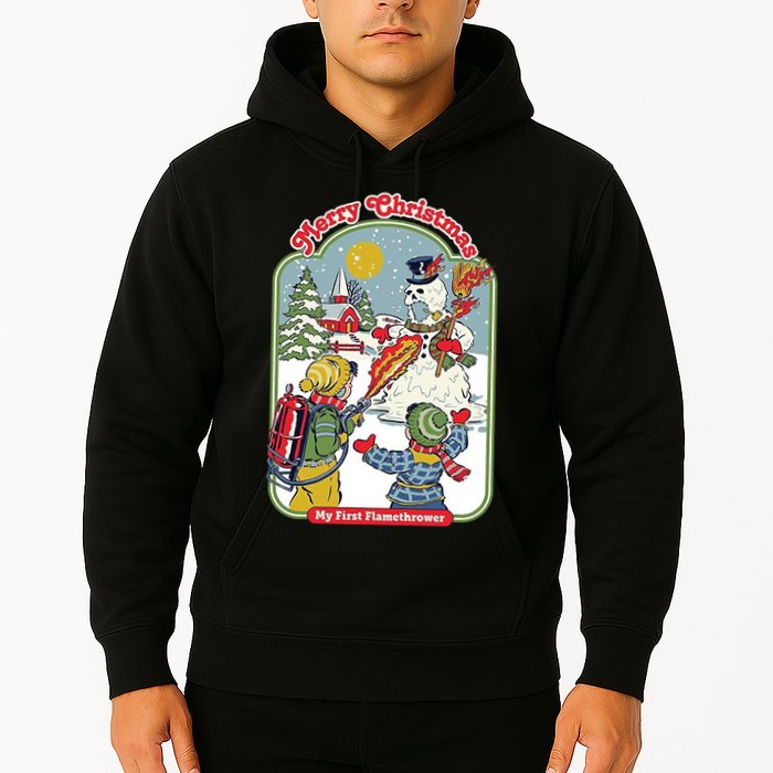 Merry Christmas My First Flamethrower Hoodie