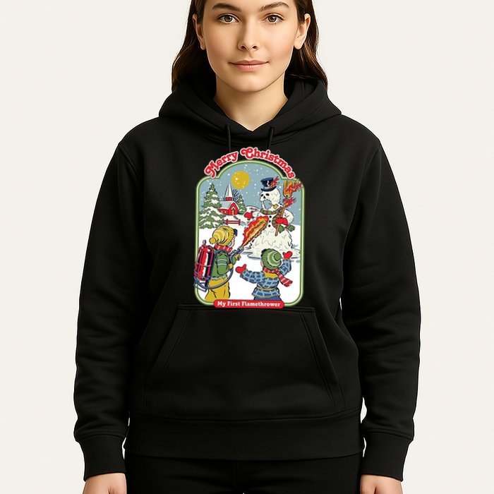Merry Christmas My First Flamethrower Hoodie