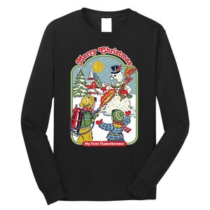 Merry Christmas My First Flamethrower Long Sleeve Shirt