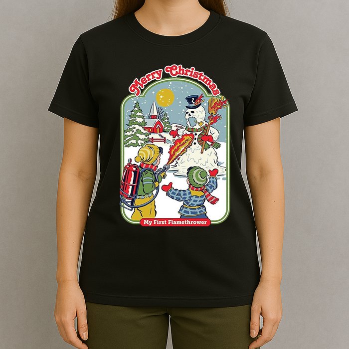 Merry Christmas My First Flamethrower T-Shirt
