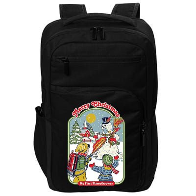 Merry Christmas My First Flamethrower Impact Tech Backpack