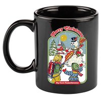 Merry Christmas My First Flamethrower 11oz C Handle Ceramic Mug