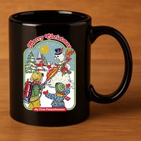 Merry Christmas My First Flamethrower 11oz C Handle Ceramic Mug
