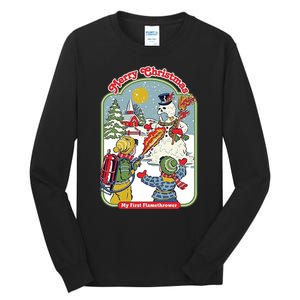 Merry Christmas My First Flamethrower Tall Long Sleeve T-Shirt