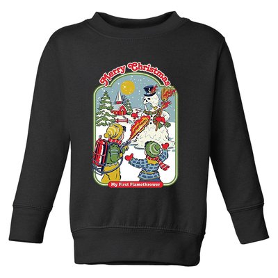 Merry Christmas My First Flamethrower Toddler Sweatshirt