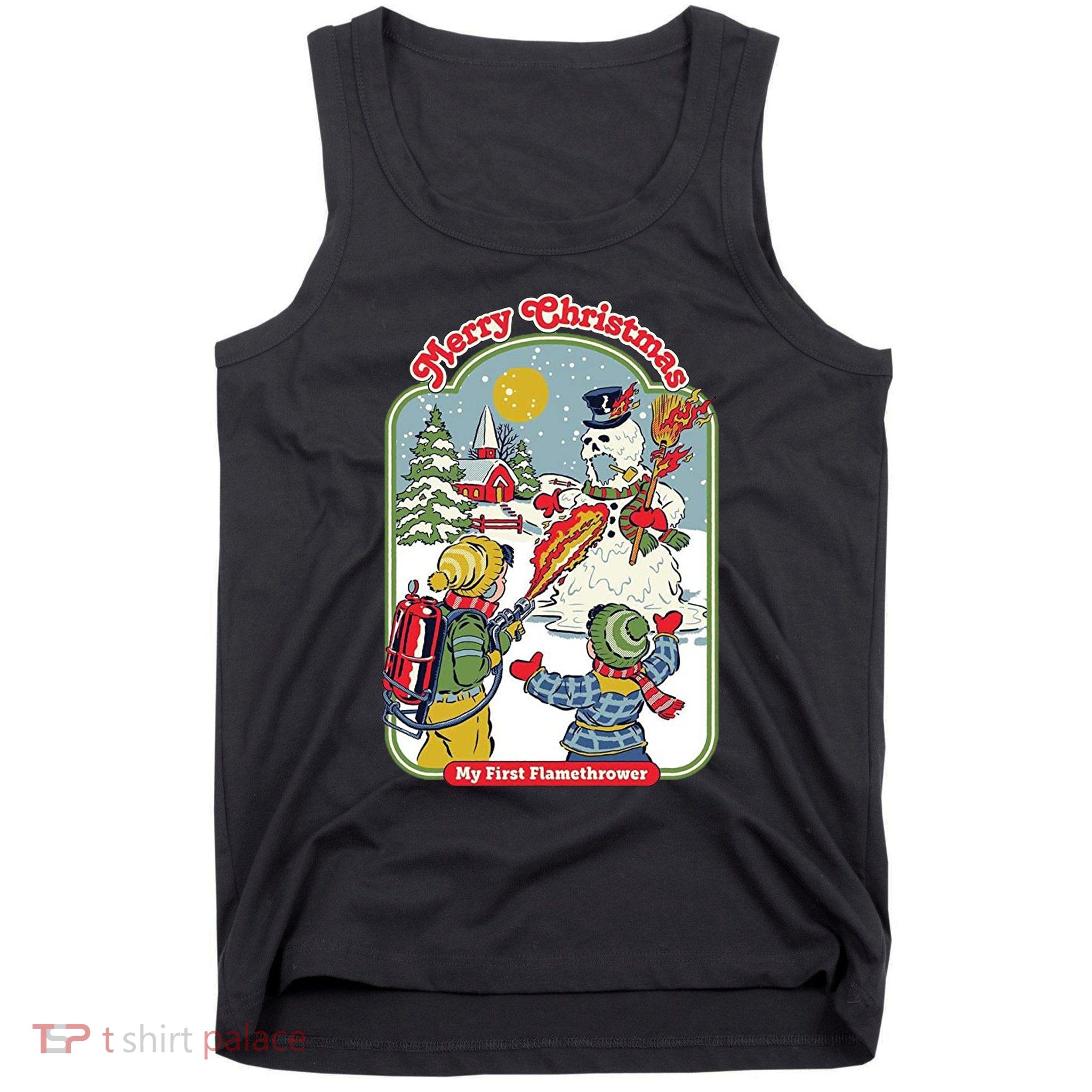 Merry Christmas My First Flamethrower Tank Top