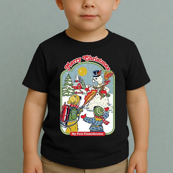 Merry Christmas My First Flamethrower Toddler T-Shirt