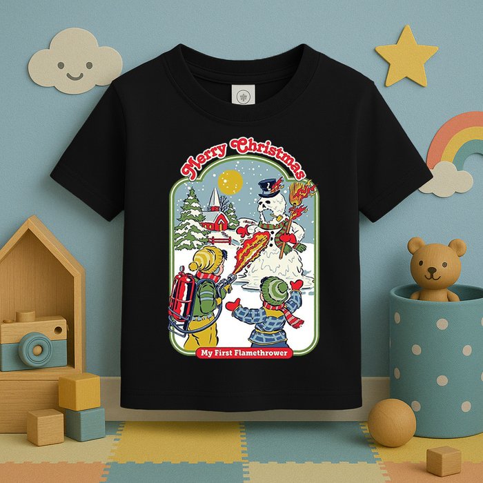 Merry Christmas My First Flamethrower Toddler T-Shirt