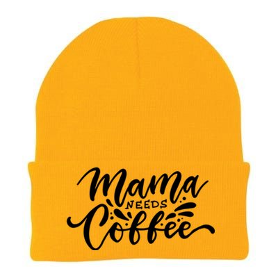 Mom Caffeine Mama Needs Coffee Cool Gift Knit Cap Winter Beanie