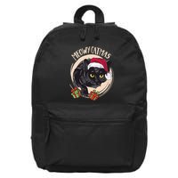Meowy Catmas Merry Catmas Black Cat Christmas Funny Xmas 16 in Basic Backpack