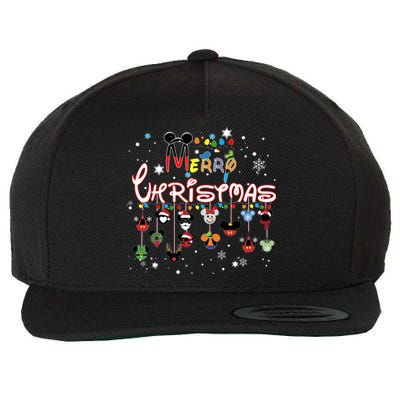 Merry Christmas Mouse Mic Key Funny Wool Snapback Cap