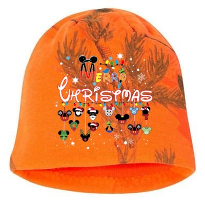 Merry Christmas Mouse Mic Key Funny Kati - Camo Knit Beanie