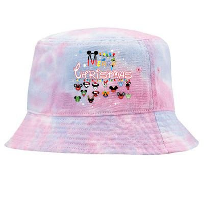 Merry Christmas Mouse Mic Key Funny Tie-Dyed Bucket Hat