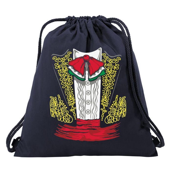 Mariachi Charro Mexican Costume For Dia De Los Muertos Drawstring Bag