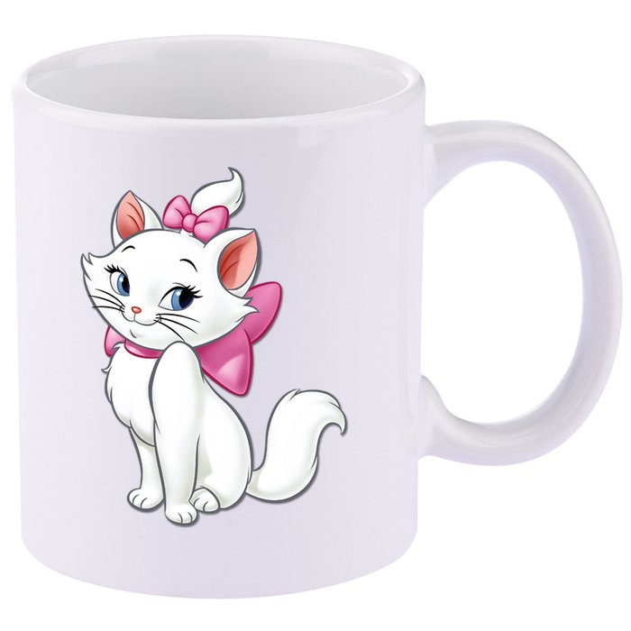 Marie Cat 11oz C Handle Ceramic Mug