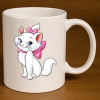 Marie Cat 11oz C Handle Ceramic Mug