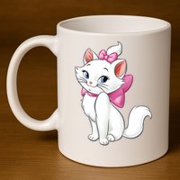Marie Cat 11oz C Handle Ceramic Mug