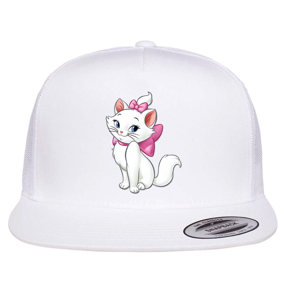Marie Cat Flat Bill Trucker Hat