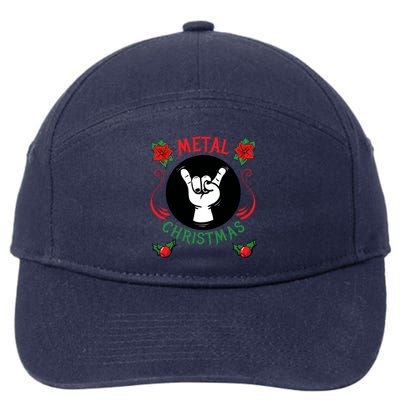 Metal Christmas 7-Panel Snapback Hat