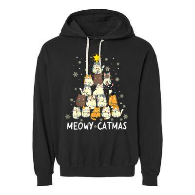Meowy Catmas Garment-Dyed Fleece Hoodie