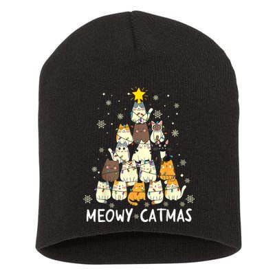 Meowy Catmas Short Acrylic Beanie