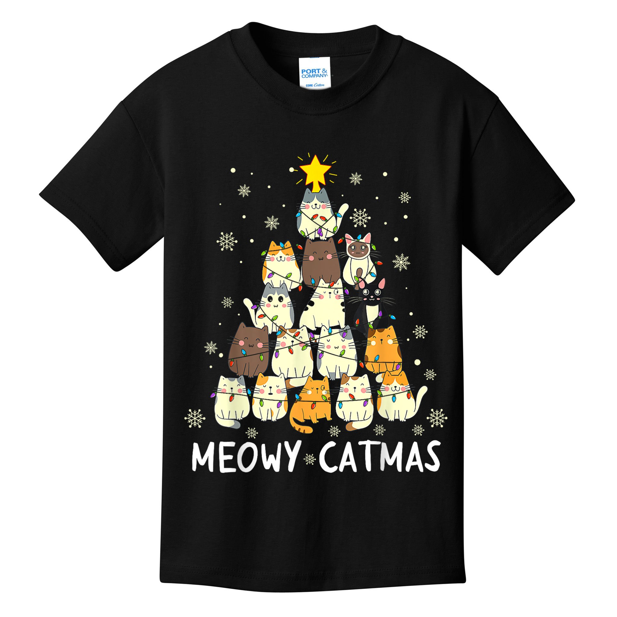 Meowy Catmas Kids T-Shirt