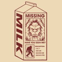 Milk Carton Missing Bigfoot Drawstring Bag