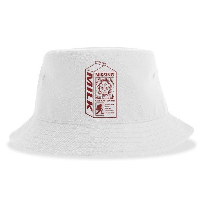 Milk Carton Missing Bigfoot Sustainable Bucket Hat