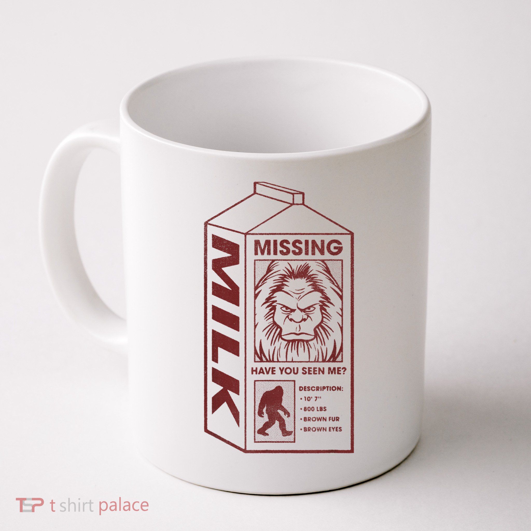 Milk Carton Missing Bigfoot Mug