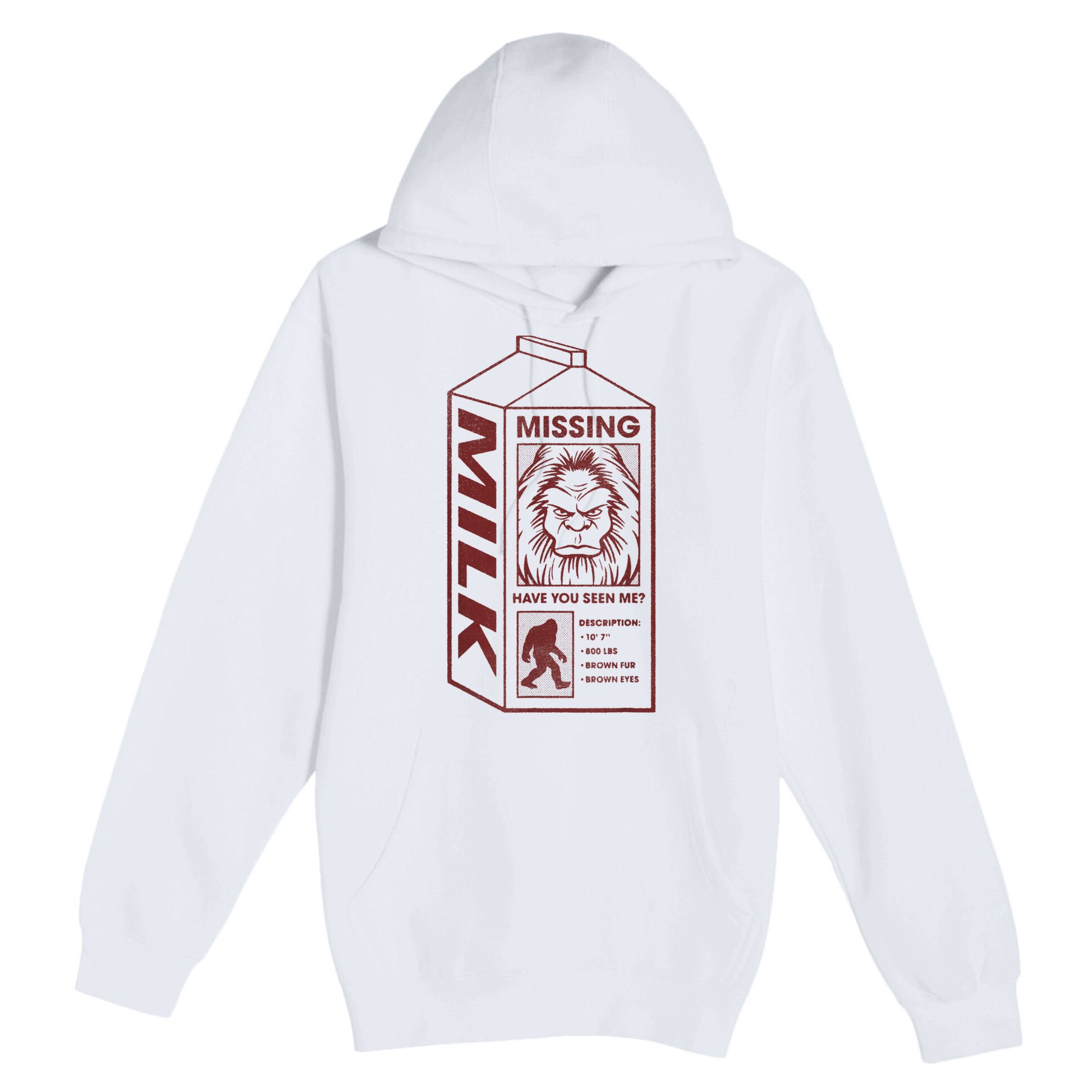 Milk Carton Missing Bigfoot Premium Pullover Hoodie